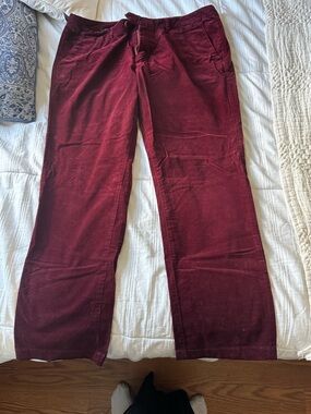 Scotch & Soda Men's Burgundy Corduroy Chinos